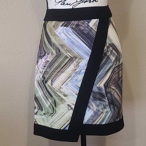 TED BAKER Lucilia Parquet Geo Print Wrap Skirt Size 3 (US size 8) NWT